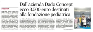 Dado Concept donazione alla Pediatria